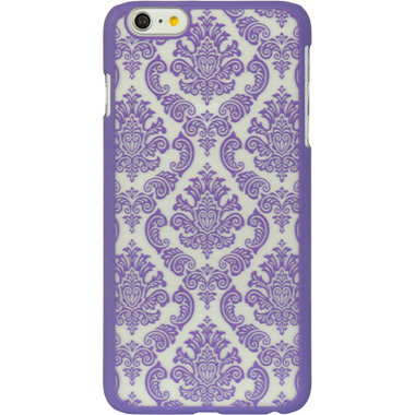 PURPLE LACE APPLE IPHONE 6 PLUS CLEAR TPU GEL COVER CASE - Click Image to Close