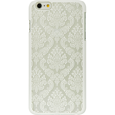 WHITE LACE APPLE IPHONE 6 PLUS CLEAR TPU GEL COVER CASE - Click Image to Close