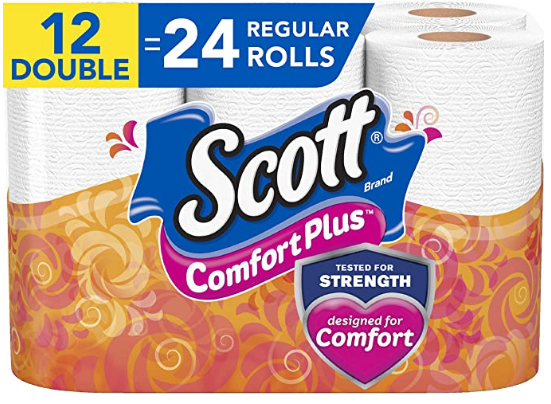 Scott ComfortPlus Toilet Paper 24 rolls (Two 12 roll packs)