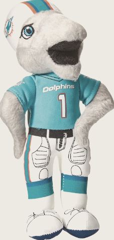 NFL Miami Dolphins 8 Plush Mascot - Click Image to Close