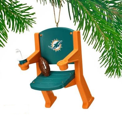 Miami Dolphins Stadium Chair Ornament - Click Image to Close