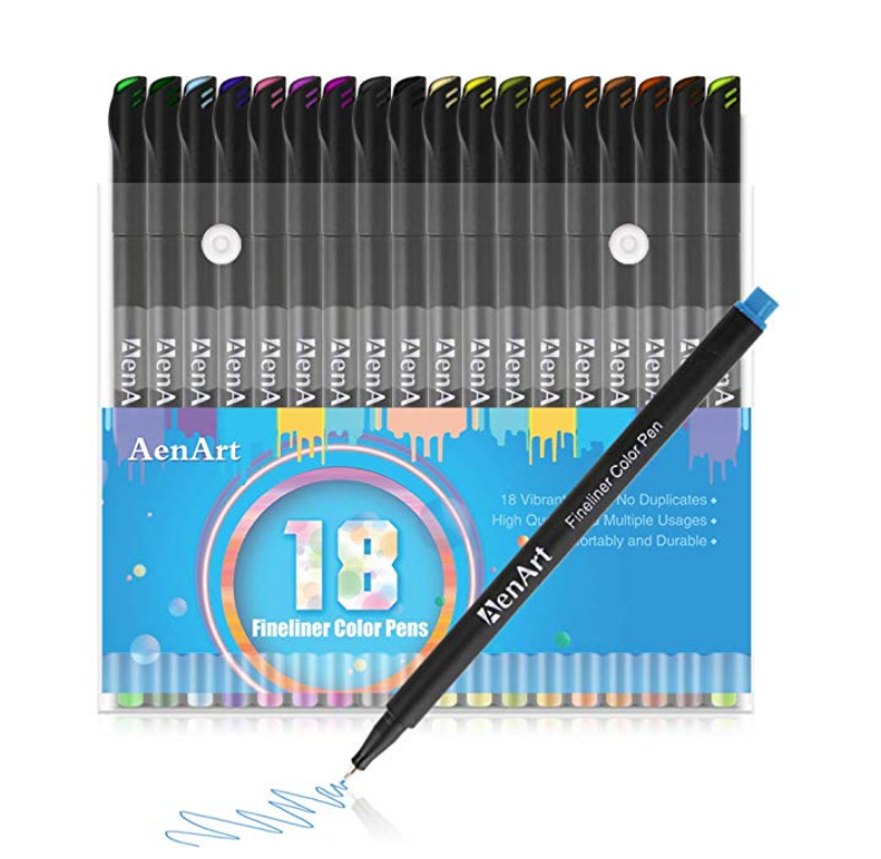 Fineliner Colored Pens Bullet Journal Planner Pen, 18 Colors : Skiitz, Your  Happy Place